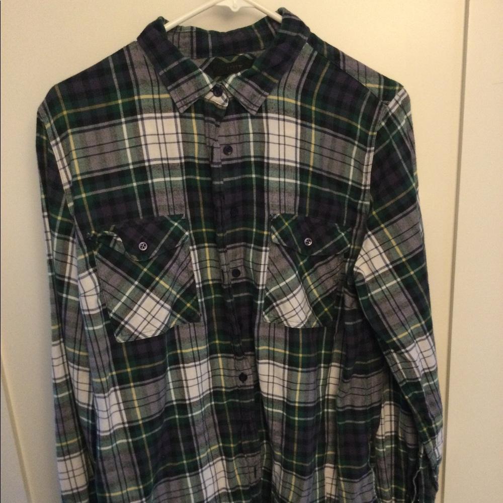 J. Crew flannel plaid 14 T tall cotton